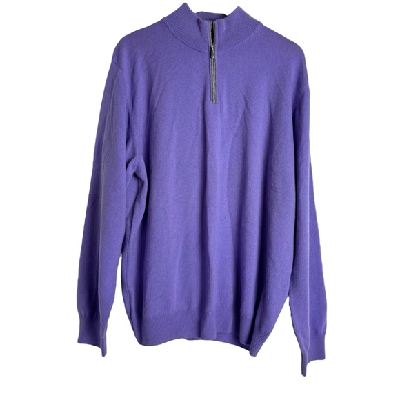 Enzo Mantovani Cashmere Quarter Zip Sweater Pullover - Picture 1 of 5